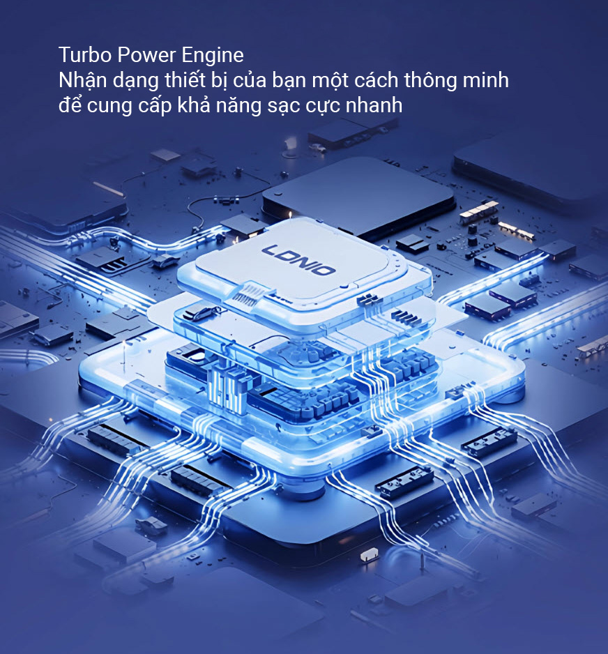 Ổ cắm đa năng 4 cổng 2500W kèm sạc nhanh 45W màn hình LED hiển thị thông số LDNIO SC4408