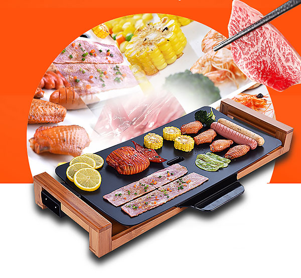 Vỉ nướng điện phủ men 2100W Gather King VNDGK04