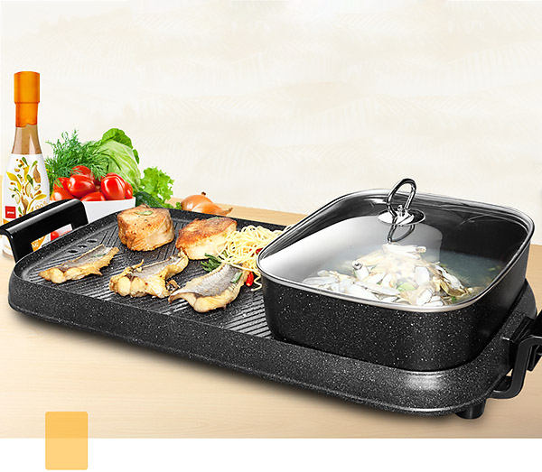 Lẩu điện vỉ nướng chống dính 1700W Gather King VNDGK06