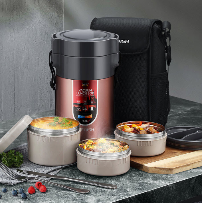Hộp cơm giữ nhiệt 3 ngăn 2.3L Edish JLY903