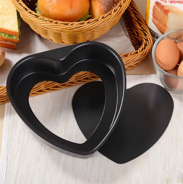 Khuôn làm bánh hình tim Sanneng SN6844, chất liệu hợp kim nhôm, đế rời.