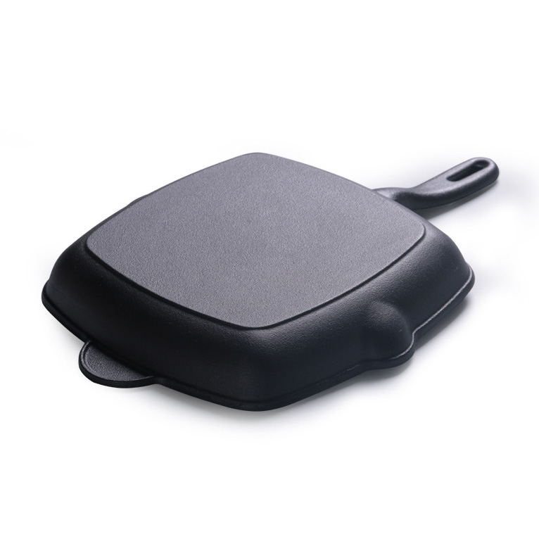 Chảo gang nướng beefsteak nướng cá 27cm đáy vân nổi Chef P24