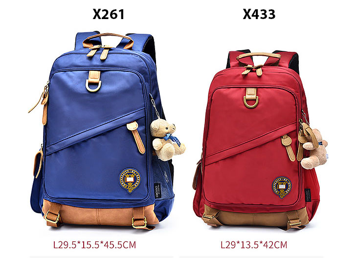 Balo cặp chống gù Oxford X186 chất liệu Polyester chống nước tốt.