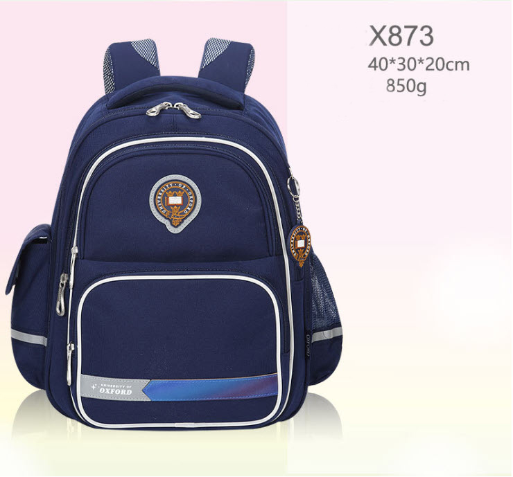 Balo cặp chống gù Oxford X873 chất liệu Polyester chống nước tốt.