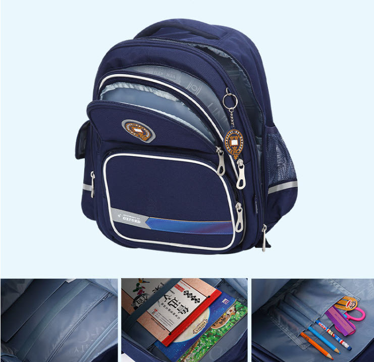 Balo cặp chống gù Oxford X873 chất liệu Polyester chống nước tốt.