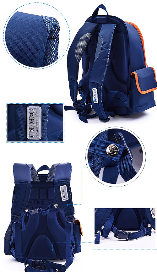 Balo cặp chống gù Oxford X873 chất liệu Polyester chống nước tốt.