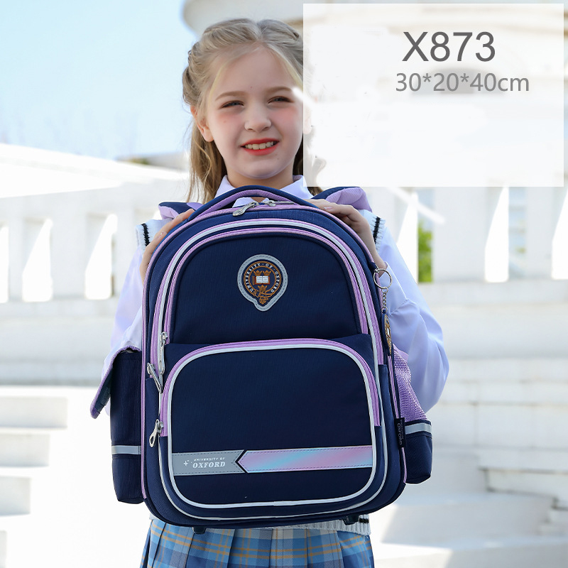 Balo cặp chống gù Oxford X873 chất liệu Polyester chống nước tốt.