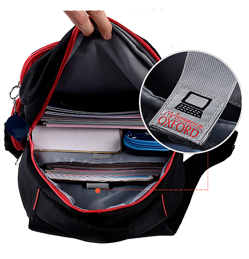 Balo cặp học sinh Oxford X082, chất liệu PES chống nước tốt.