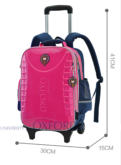 Balo kéo học sinh Oxford X216, chất liệu PES chống nước tốt.