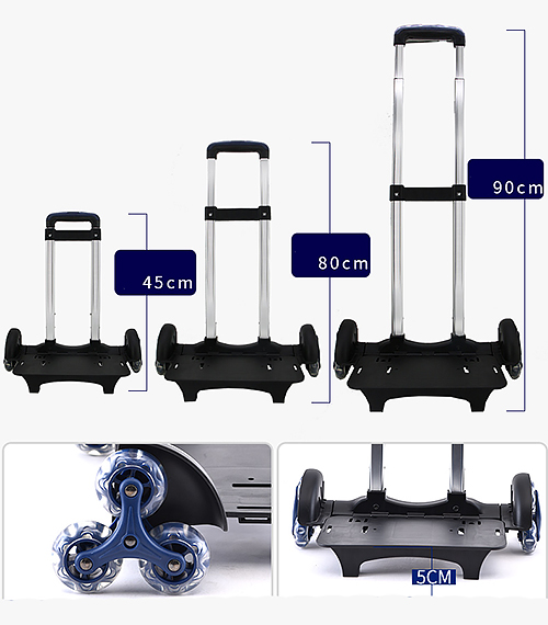 Balo kéo học sinh Oxford J008, chất liệu PES chống nước tốt, viền phản quang.