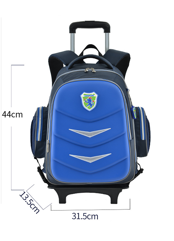 Balo kéo học sinh Oxford A008, chất liệu PES chống nước tốt, viền phản quang.