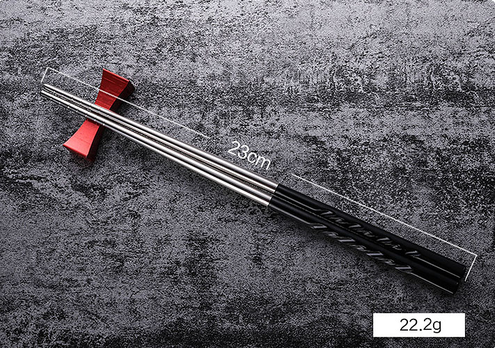 Đũa ăn inox NEWJIA05 inox 201 đuôi nhựa PP chắc chắn.