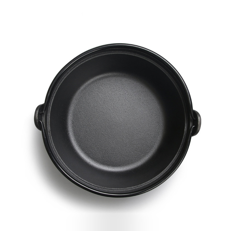 Nồi gang ăn lẩu nắp gỗ quai xách 25cm Chef DG70