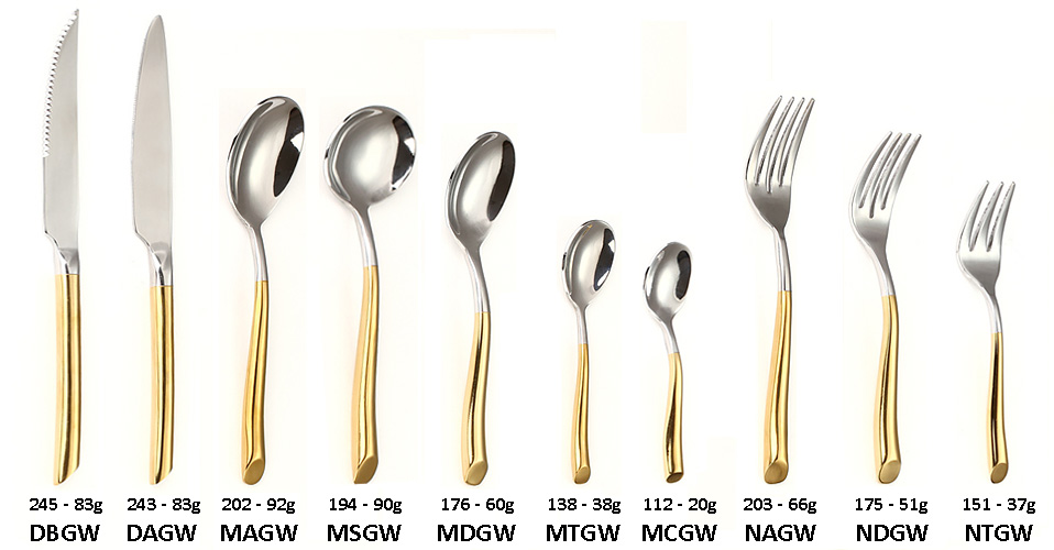 Dao muỗng nĩa inox 202 mạ vàng TNT B771 an toàn sức khỏe.
