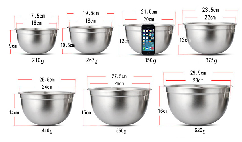 Thố đánh trứng inox 304 có vạch đo lường SSGP 0038
