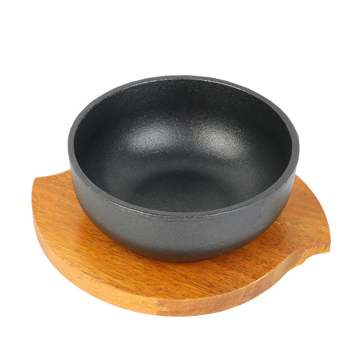 Tô gang kèm đế gỗ đựng các món ăn Việt - Nhật - Hàn size 15-19cm TH2115