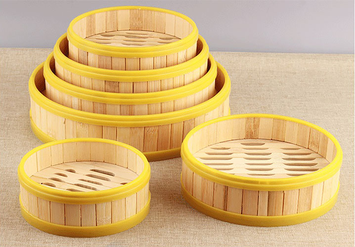 Xửng hấp gỗ tre lồng hấp há cảo, hải sản, rau củ Port PO107