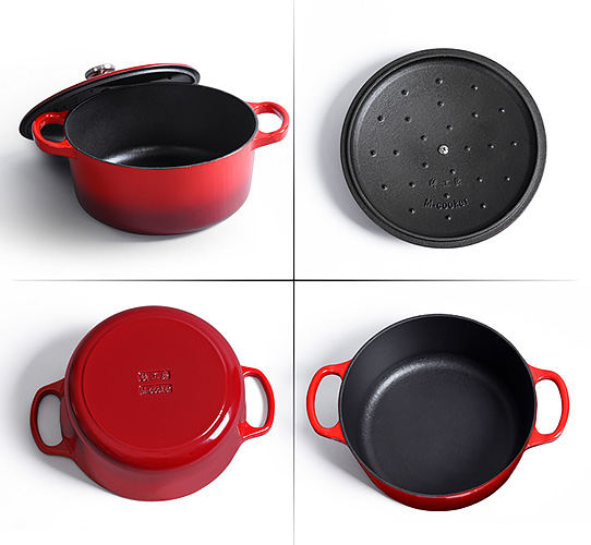 Nồi gang phủ men chống dính Size 22-26 Mcooker BCA22E.
