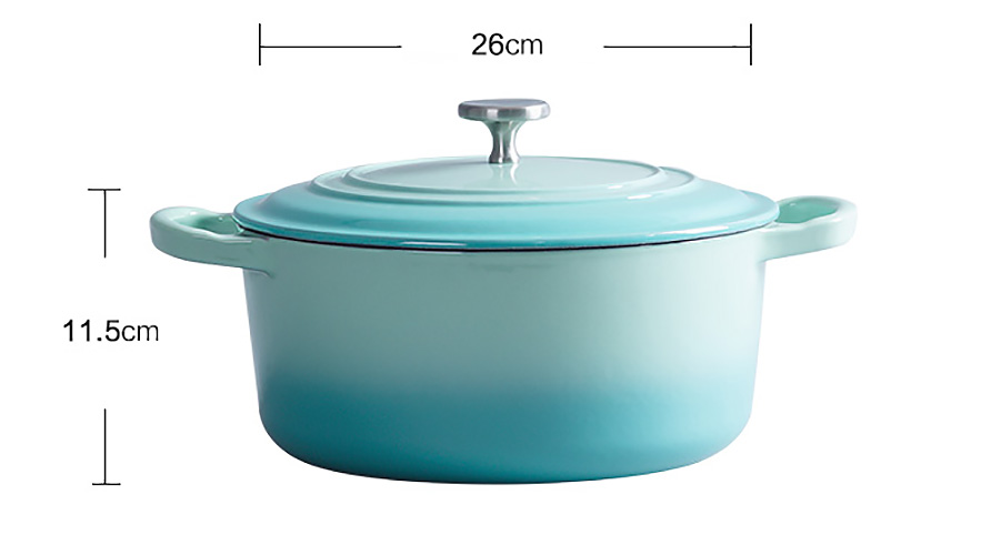 Nồi gang phủ men chống dính Size 22-26 Mcooker BCA22E.
