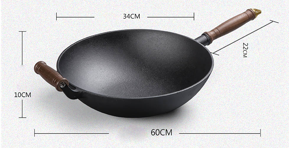 Chảo gang bầu tay cầm 32-34cm Mcooker BC034RH