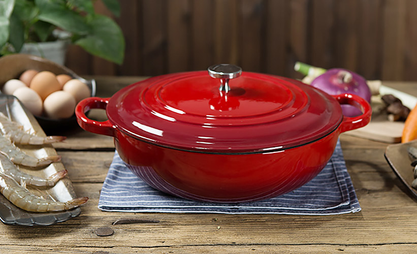 Nồi gang phủ men chống dính 30cm Mcooker BCA30A