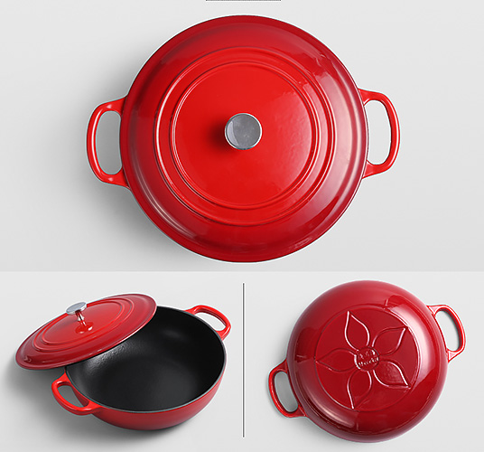 Nồi gang phủ men chống dính 30cm Mcooker BCA30A