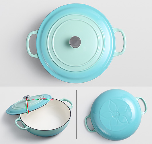 Nồi gang phủ men chống dính 30cm Mcooker BCA30A