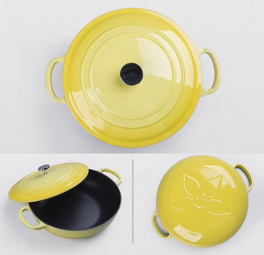 Nồi gang phủ men chống dính 30cm Mcooker BCA30A