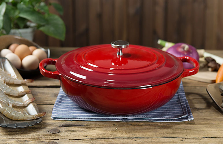 Nồi gang phủ men chống dính 26cm Mcooker BCA26A.