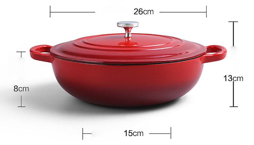Nồi gang phủ men chống dính 26cm Mcooker BCA26A.