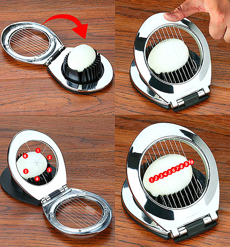 Dụng cụ cắt lát trứng gà 2 chức năng inox Uten YT218