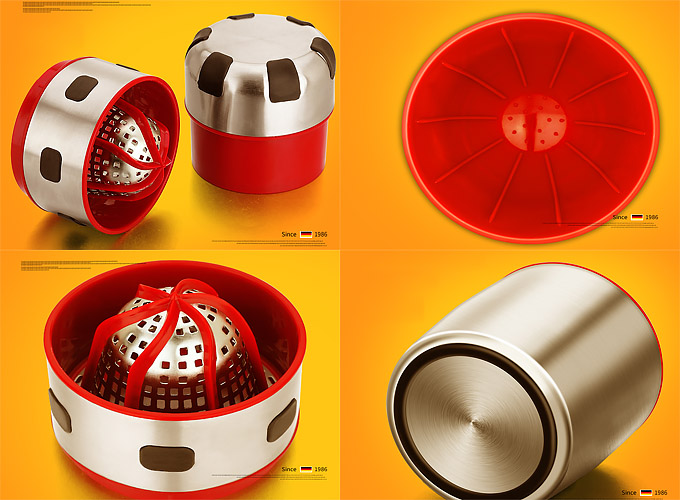 Dụng cụ vắt cam đa năng inox Uten YT348.