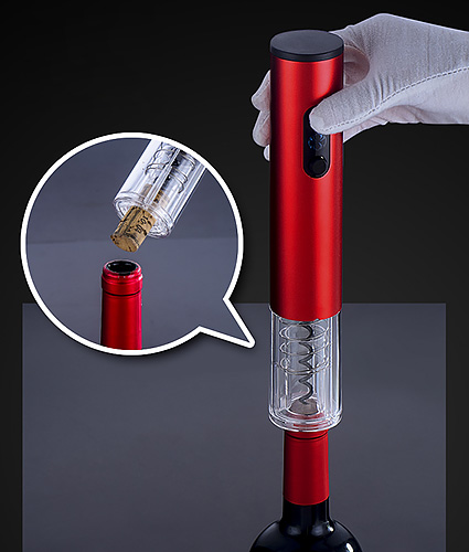 Dụng cụ khui rượu tự động và nắp giữ hơi inox Uten YT390
