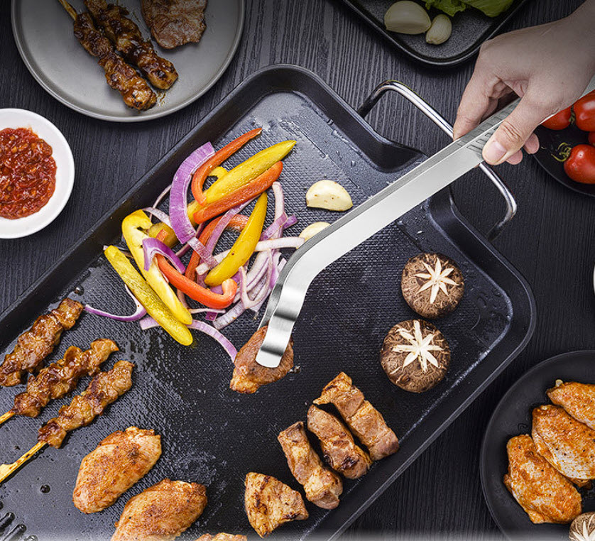 Kẹp gắp thức ăn nướng thịt BBQ YSJ001 chất liệu inox 304