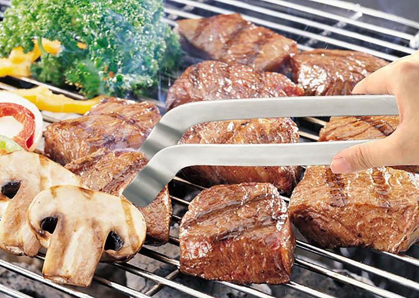 Kẹp gắp thức ăn nướng thịt BBQ YSJ001 chất liệu inox 304