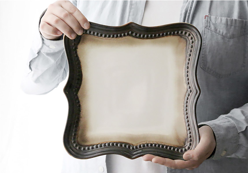 Dĩa gốm porcelain handmade OMK CGPZ001 cho nhà hàng quán ăn.