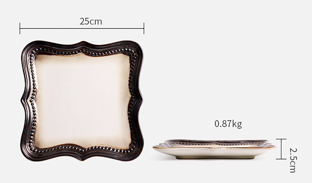 Dĩa gốm porcelain handmade OMK CGPZ001 cho nhà hàng quán ăn.