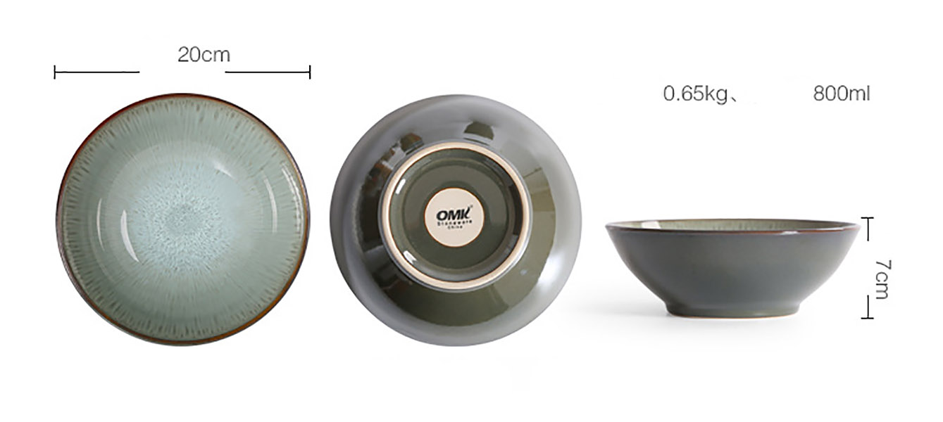 Tô gốm porcelain handmade OMK OMKT04 cho nhà hàng quán ăn.