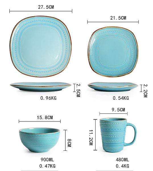 Bộ tô dĩa ly gốm porcelain handmade OMK GCTZ016 cho nhà hàng quán ăn.