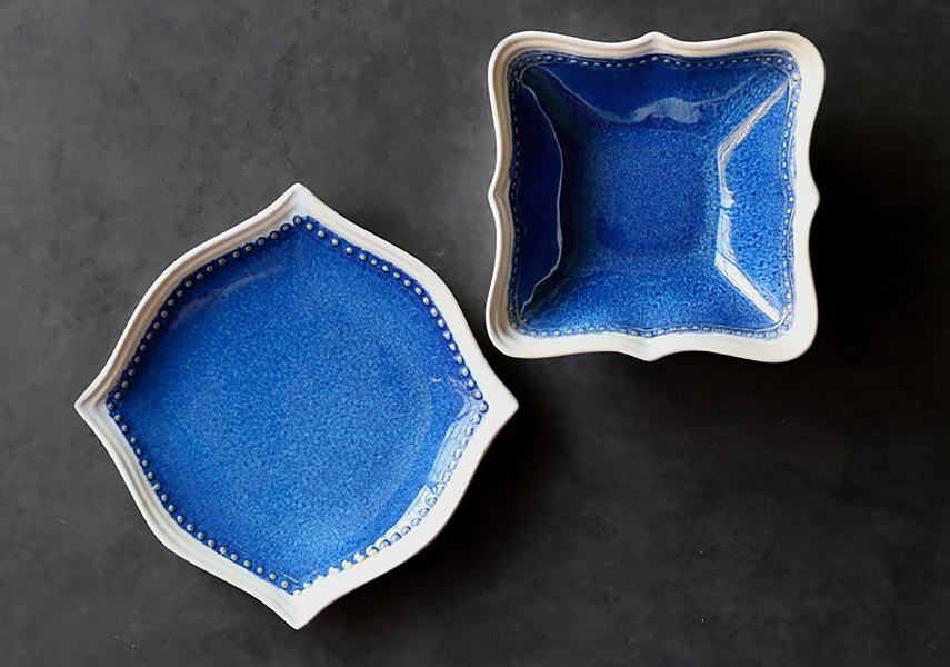 Bộ tô dĩa gốm porcelain handmade OMK GT69 nhà hàng khách sạn.