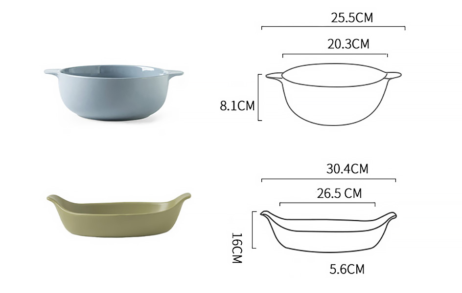 Tô thố gốm porcelain Ijarl Hatton8 quai cầm chống nóng.