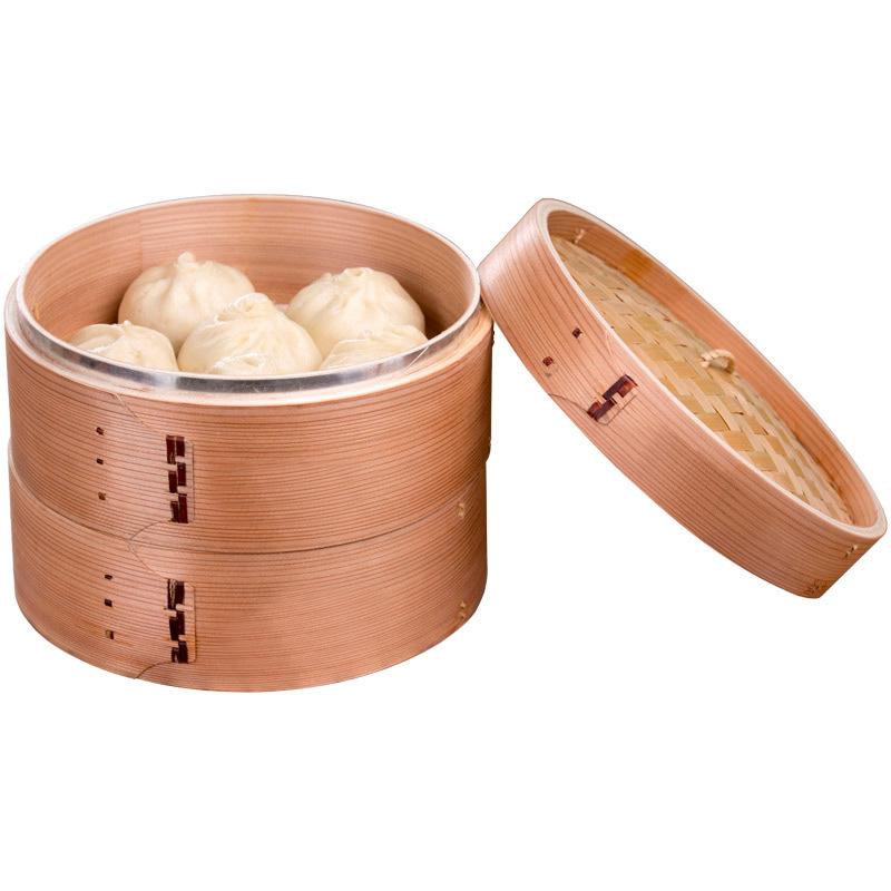 Xửng hấp bánh gỗ Tuyết Tùng lồng hấp dimsum, hải sản, rau củ Steam ZSM003