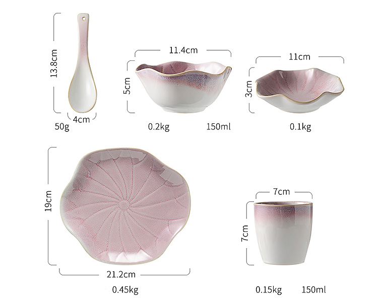 Bộ ly chén dĩa gốm ceramic McAllen YBTZ.