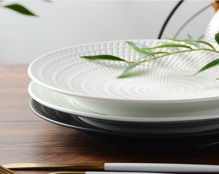 Dĩa gốm porcelain 28cm đựng thức ăn McAllen MA002.