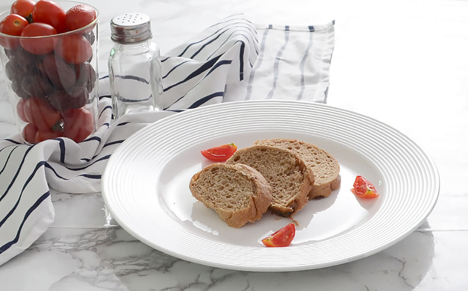 Dĩa gốm trắng porcelain McAllen MA024 đựng thức ăn.