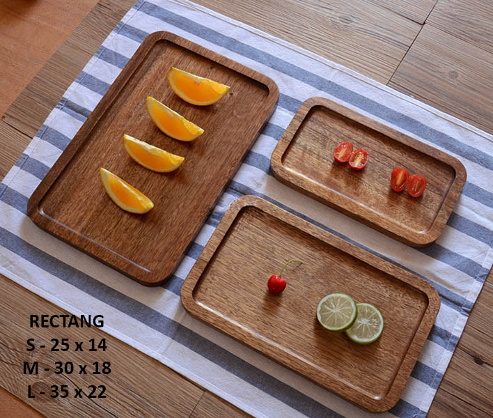 Khay gỗ đựng đồ ăn, đồ nướng bbq cho nhà hàng quán nướng MU002