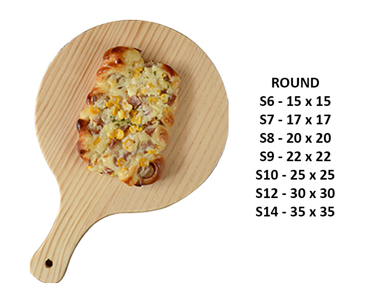 Khay gỗ đựng đồ ăn, pizza, đồ nướng bbq cho nhà hàng MU003
