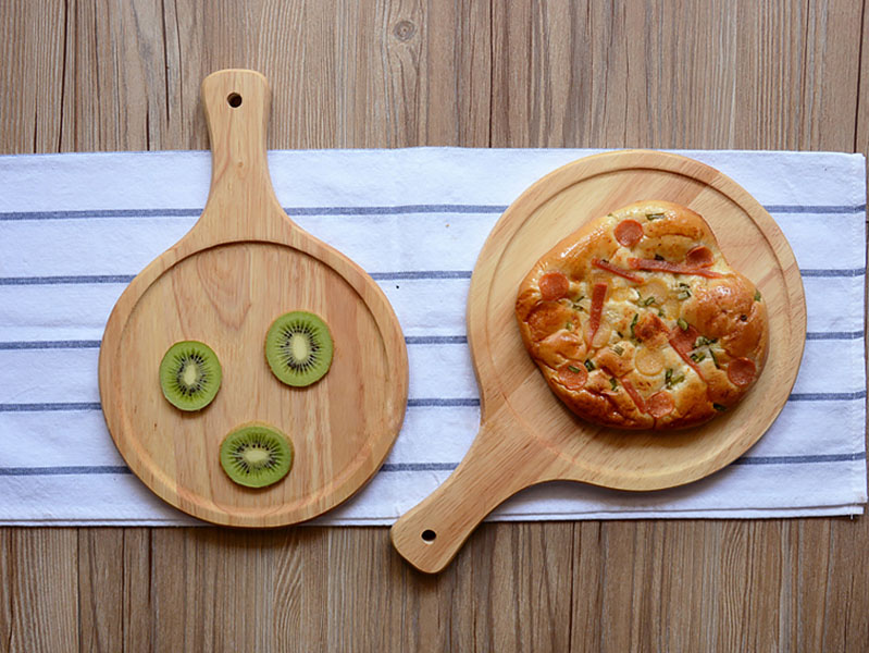 Khay gỗ đựng đồ ăn, pizza, đồ nướng bbq cho nhà hàng MU014