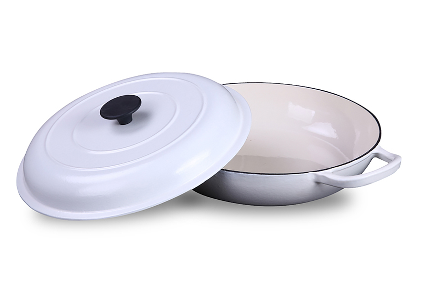 Nồi gang tráng men ăn lẩu hấp hải sản 30cm Tasty N30