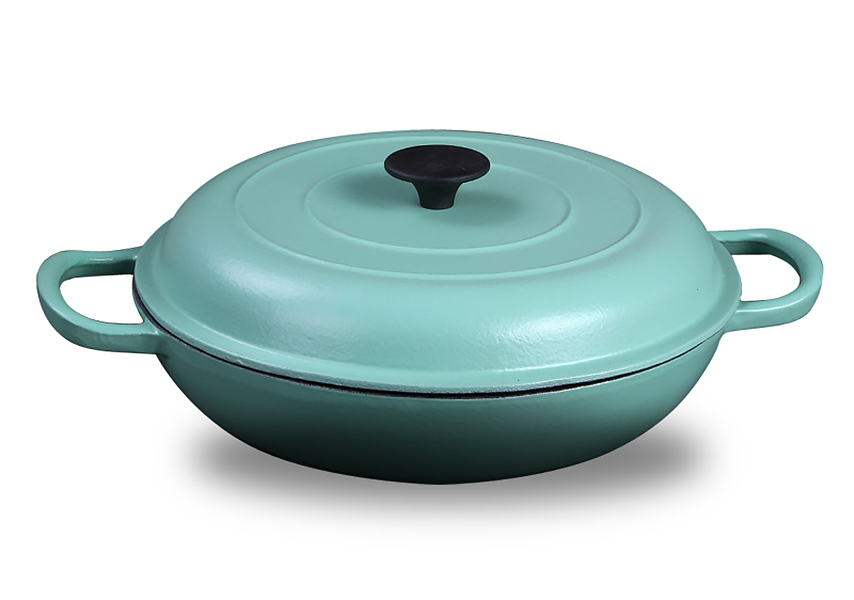 Nồi gang tráng men ăn lẩu hấp hải sản 30cm Tasty N30